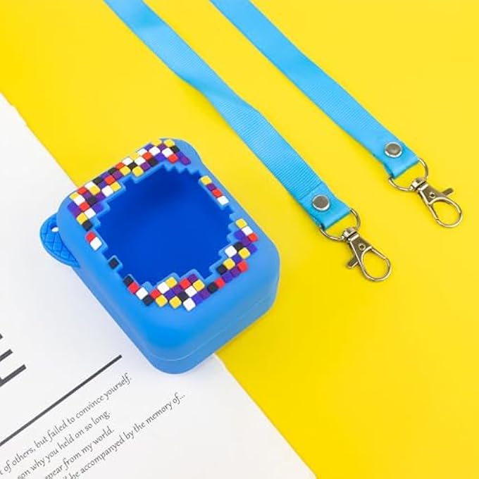 rayihni SILICONE CASE FOR BITZEE INTERACTIVE TOY DIGITAL PETS AND CASE,PROTECTIVE COVER LAP FOR BITZEE VIRTUAL ELECTRONIC PET KIDS TOYS, WITH LANYARD (BLUE) - Image 5